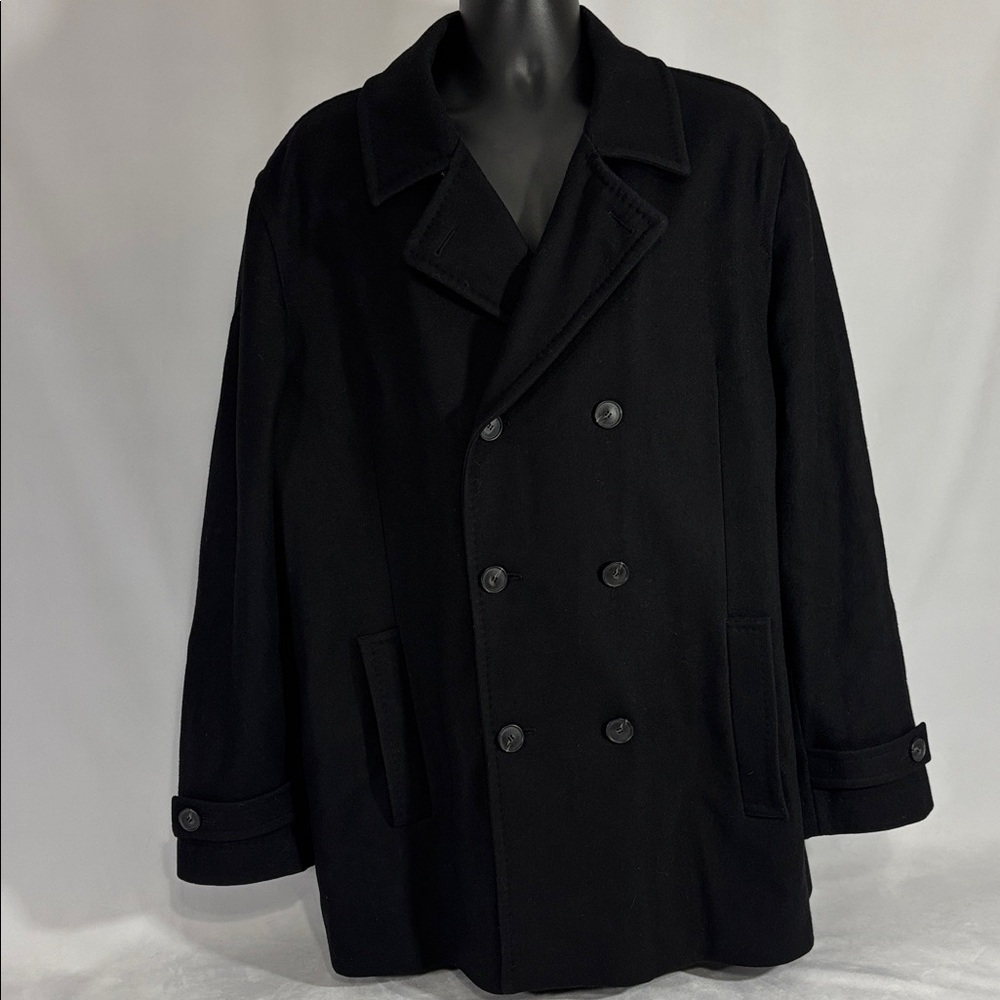 Calvin Klein Wool Blend Pea Coat Men’s XL Double Breasted **
